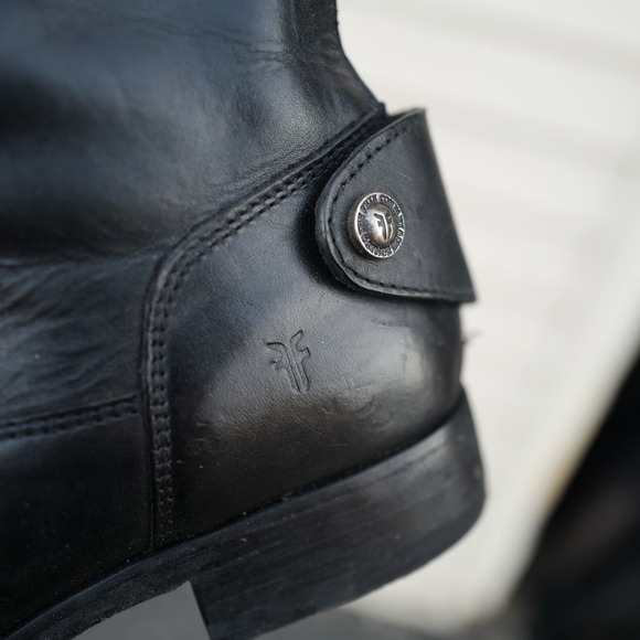 Frye Black Tall Leather Boots - Picture 6 of 10